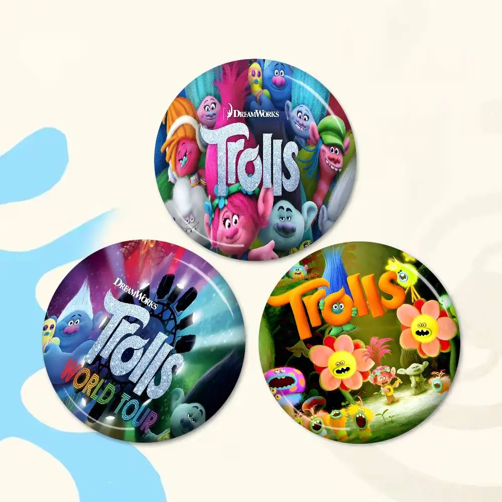 T-Trolls Band T-Together C-Cartoon Soft Button Pin Bright Printed Icon Gift For Friends Badge Collar Brooch Lapel Pin Metal