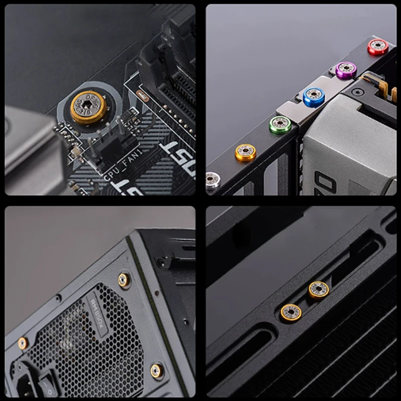 1 szt. M3 6 # 32 śruby 6MM 8MM + podkładki, śruby do upiększania obudowy komputera PC, do płyty głównej, zasilacza, karty graficznej