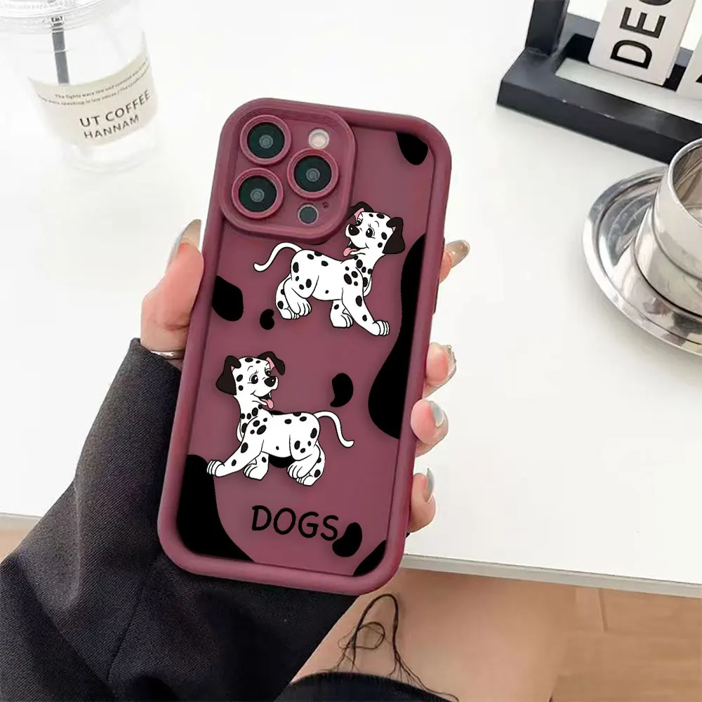 Cute Dalmatian Dog Luxtury Phone Case For REALME C21 C30 C31 C33 C35 C53 C55 C63 C65 C67 5 7I 8 8I 11 12 GTMASTER GT3 4G 5G Case