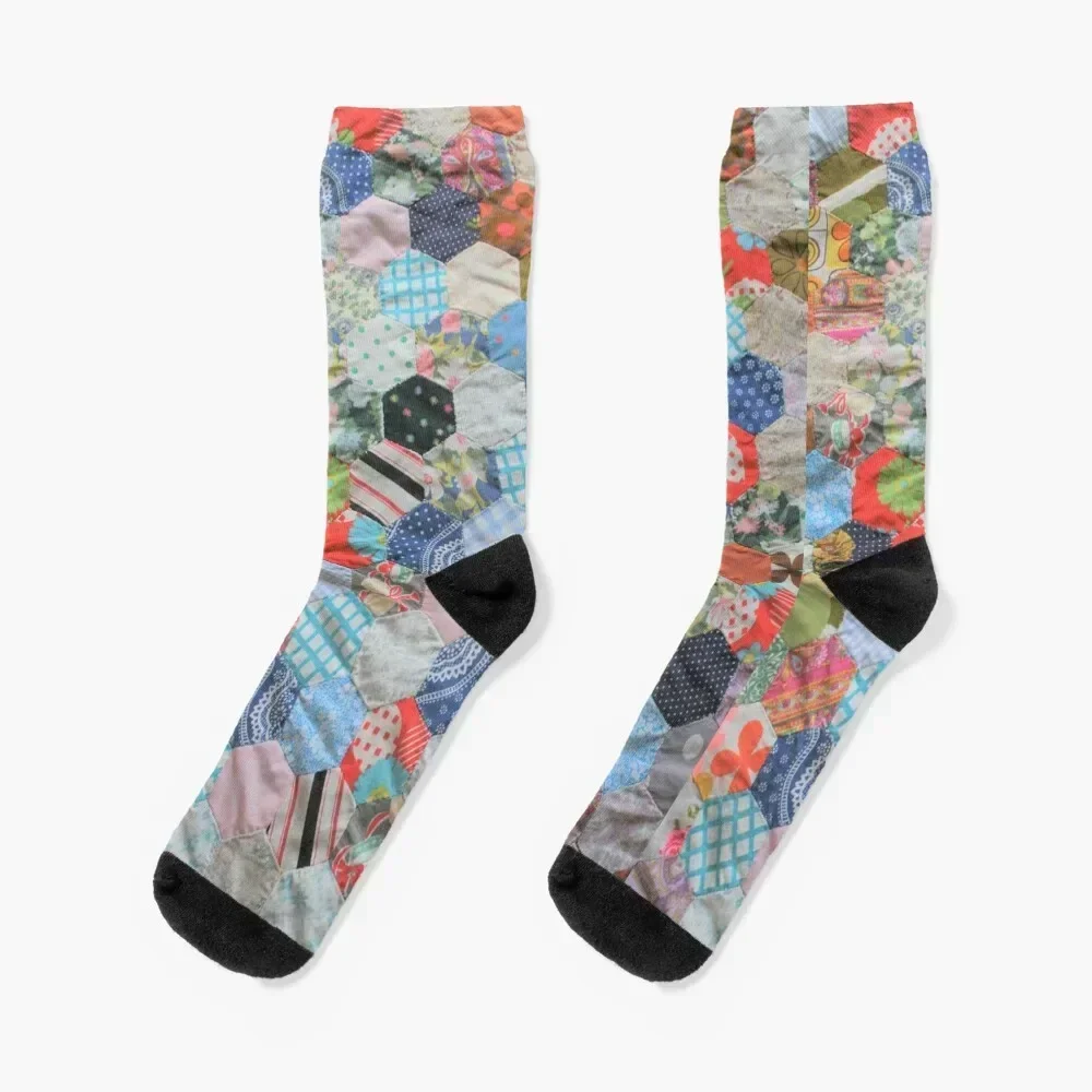 Vintage Patchwork Quilt Socks summer custom Socks Women Men's