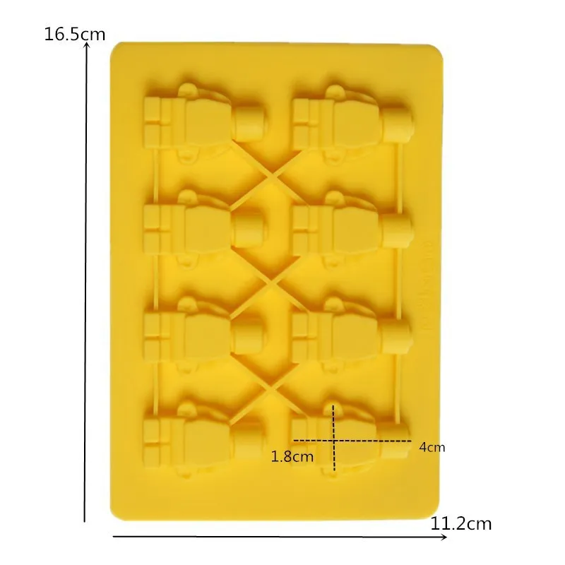 Block Silicone Mold Mini Figure Robot Building Bricks Shape Cake Tools Ice Cube Tray Chocolate Cake Jelly Jello Fondant Moulds