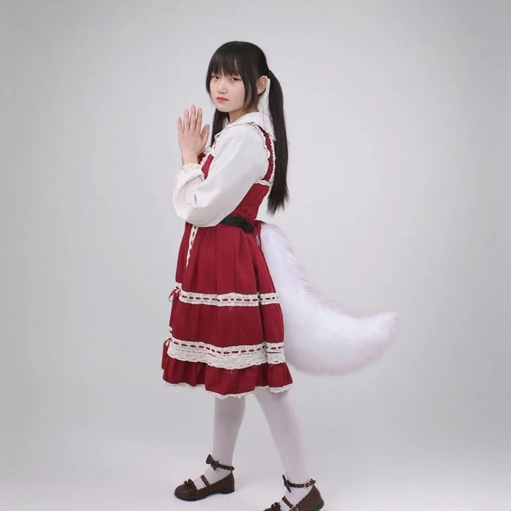 Oversize pele do falso raposa cauda halloween lobisomem cauda cosplay acessórios de fantasia para mulheres homens adolescentes meninas 70cm