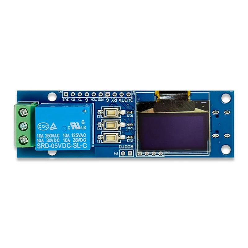 Módulo de relé de un solo canal con huella dactilar ZW101, pantalla OLED semiconductor capacitiva, soporte STM32, desarrollo secundario