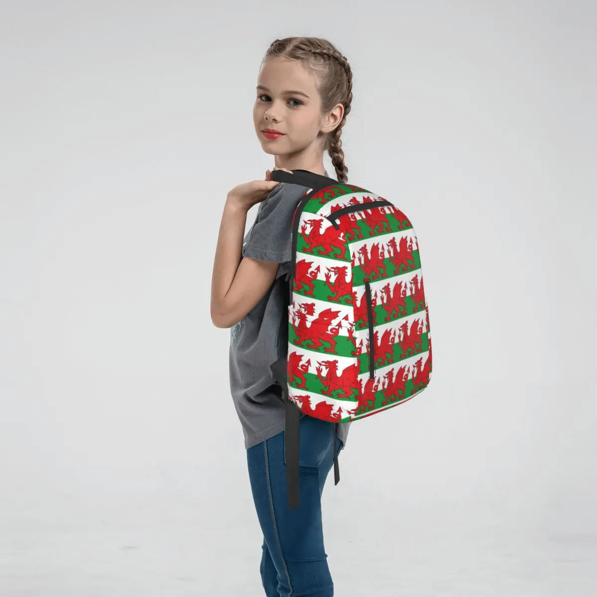 Flag Of Wales Welsh Dragon Backpack Large Capacity Boys Girls BookBag School Bag Shoulder Bags for Men Women