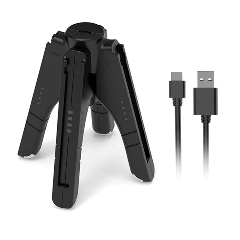 4 in 1 Joycon Charger Grip for Switch/Switch OLED Controller Charger LED Indicator Charging Dock Station Handle Grip