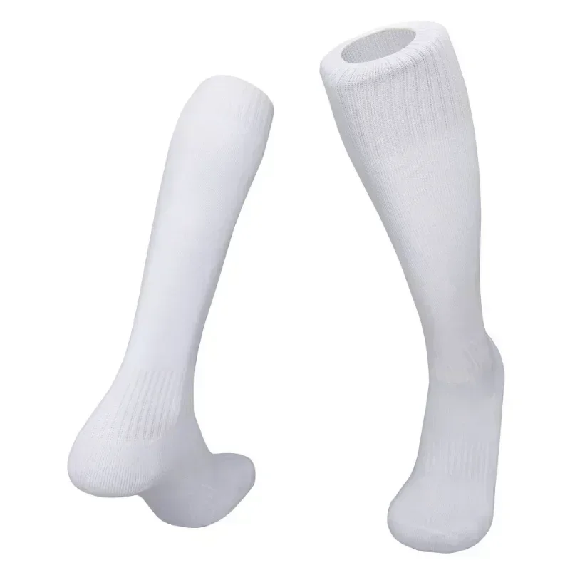 School Kids Boys Girls Sport Sock Solid Color White Black Series Football Sock for Children Cotton Knee High Long Stockings