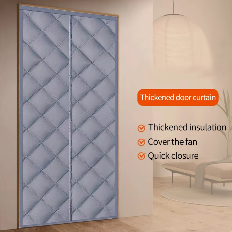 

Cotton door curtain for winter warmth, magnetic door curtain, soundproof and windproof, partition curtain, bedroom, balcony