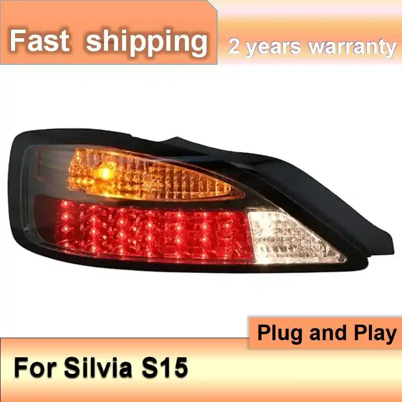 Car Accessories for Nissan SilviaTail Light 1999-2014 S15 Silvia Tail Lights Rear DRL Fog Brake Turn Signal Reversing