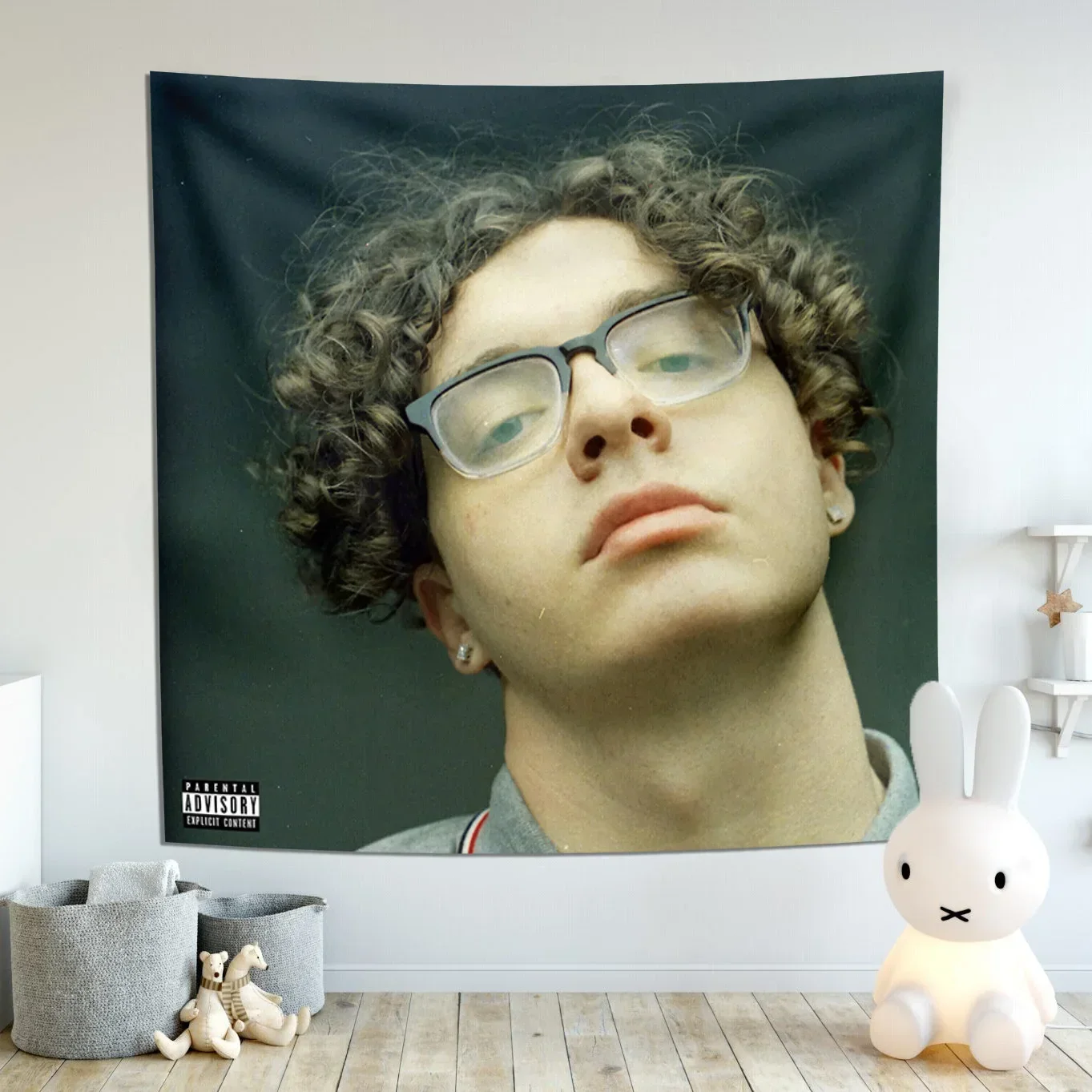 Pop Rap Music Album Cover Jack Harlow Tapestry Aesthetic Rapper Hip Hop Room Bar Wall Art Home Decor