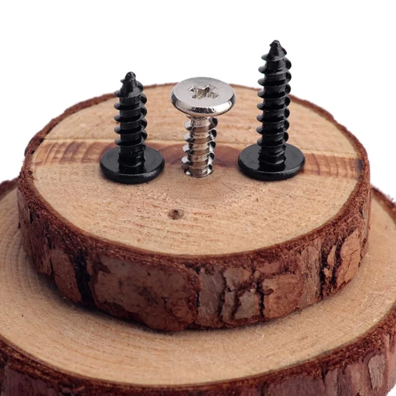 

50~500pc Carbon Steel,Black Mini Phillips Ultra Thin Low Flat Wafer Head Self-tapping Wood Screw M1.2M1.4M1.7M2M2.3M2.6M3M3.5M4