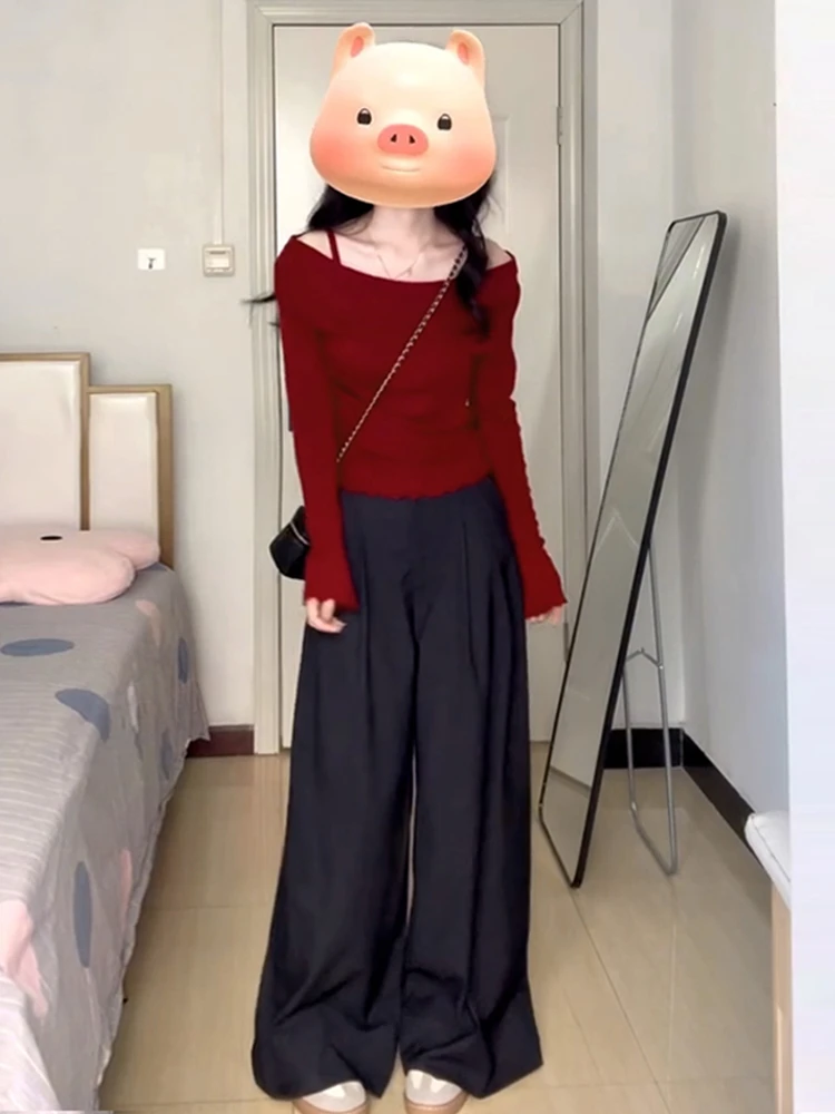 

Свитера Джемперы Пуловеры Женские эмоции Фетр Выдалбливают Мешковатые Концертный Фестиваль Ежедневно Альтернативная рок-группа Панк Готический рок Кисточка