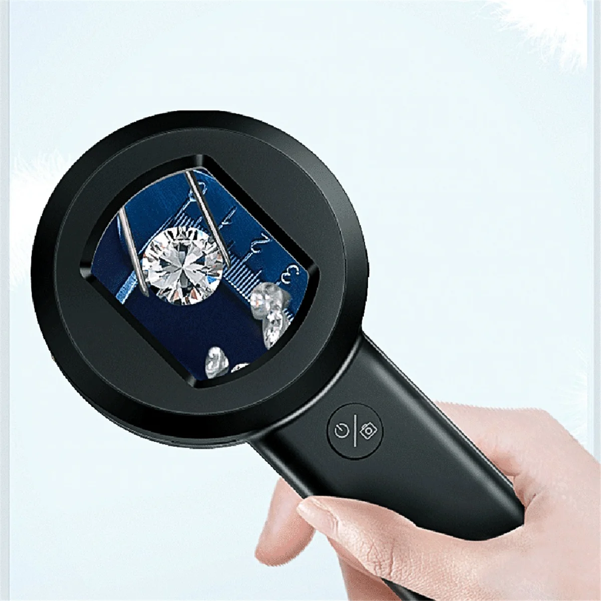 

High Definition Handheld Magnifying Glass Photographable IPS Color Screen Built in LED Lights Smart Magnifying Glass