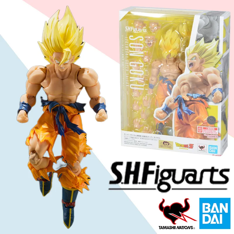 

Original Bandai Anime Action Figure Dragon Ball Z SHFiguarts Legendary Super Saiyan Son Goku Finished Model Toy Gift for Kids