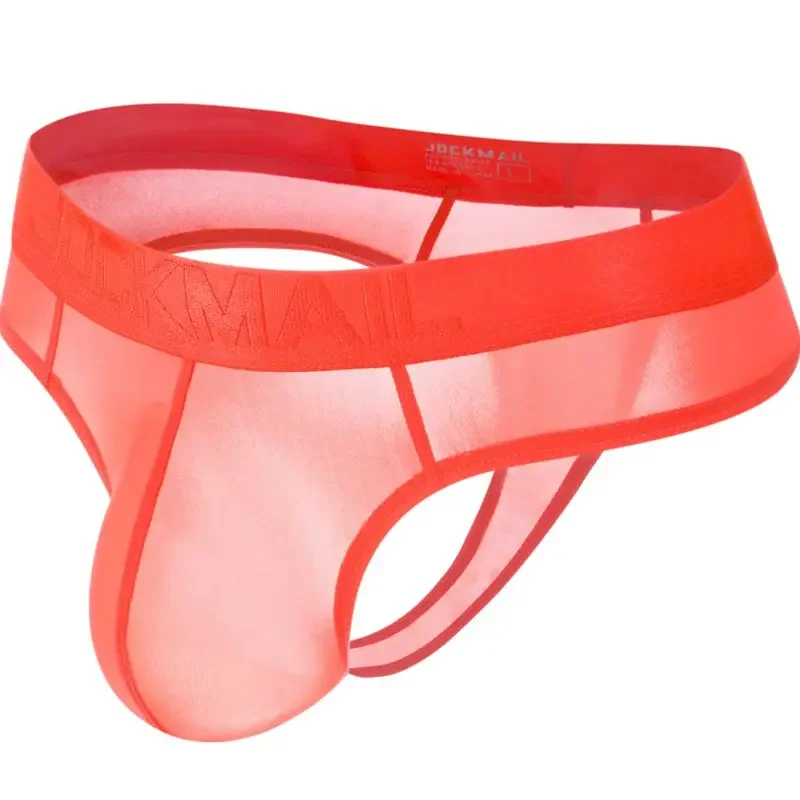 JOCKMAIL men\'s transparent underwear mens penis pouch briefs bikini men thongs tanga hombre slip jocks gay underwear jockstrap