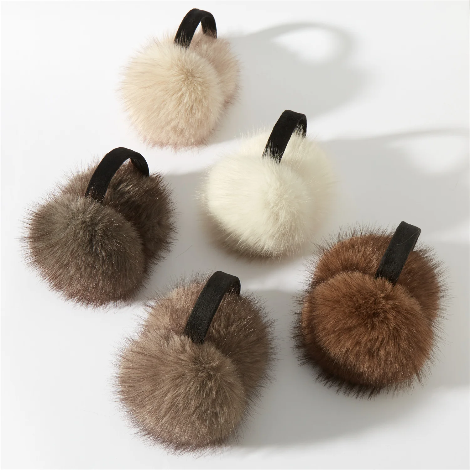 جديد فاخر شتاء دافئ غطاء للأذنين الرجعية الأحمر البني فو الثعلب الفراء غطاء للأذن امرأة رجل حفلة عشاء في الهواء الطلق يندبروف اكسسوارات #1