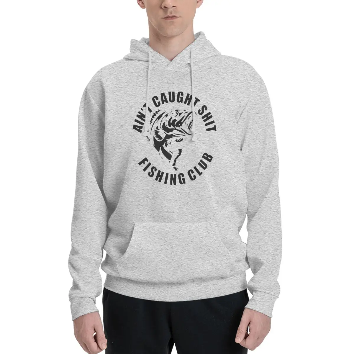 

AIN'T CAUGHT SHIT FISHING CLUB Polyester Hoodie Men's Sweatershirt Warm Dif Colors Sizes