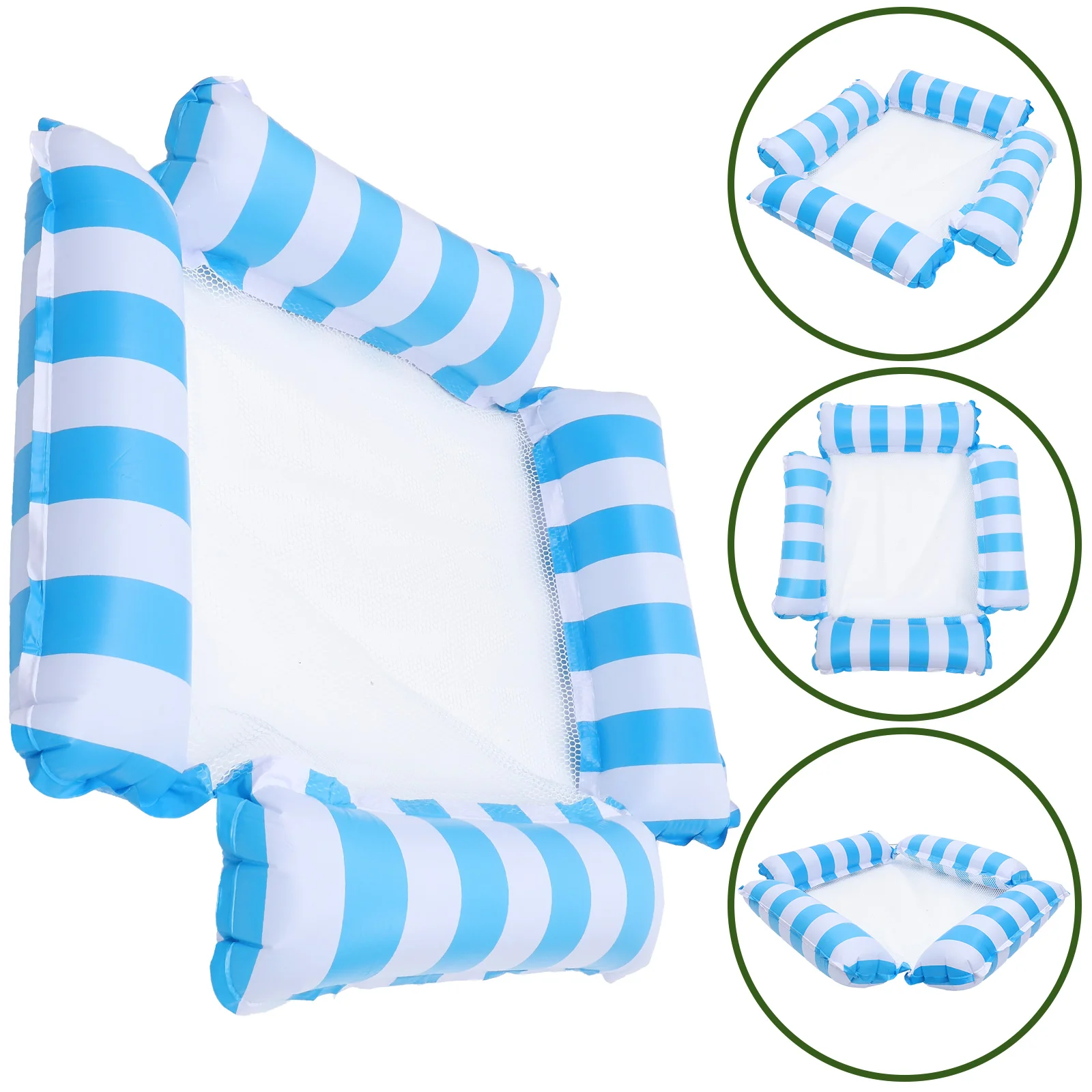 Aufblasbare schwimmende Reihe Pool faltbare Hängematte zum Schwimmen Mesh Stuhl Wasser schwimmt Pools Nylon Party