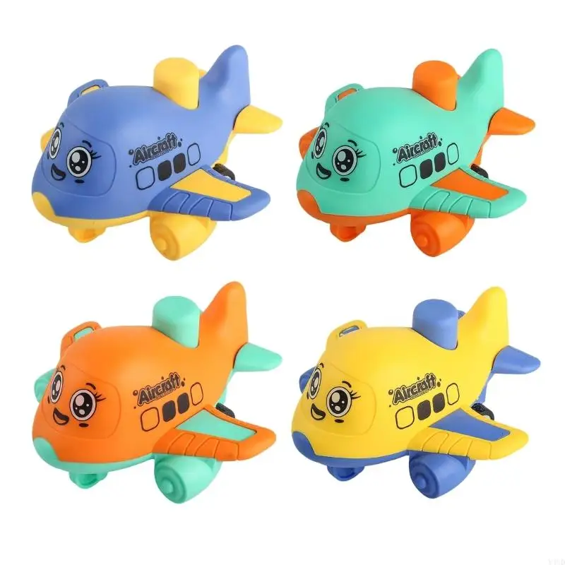 

Y4UD Push to Move Inertia Aircraft Car Toy Enhancing Fine Motor Skill Educational Play Car Toy for Children Hand Skill