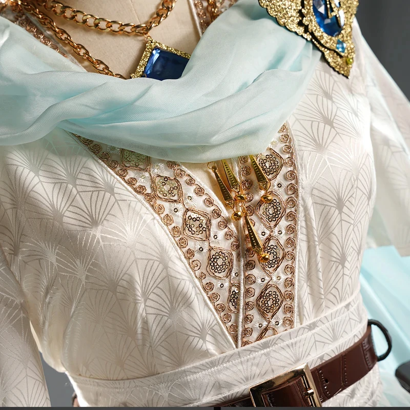 6'h\b/5;e,8\v,5/Game Identity V Seer Eli Clark Cosplay Costume Truth Prophet White Suit Fancy Party Outfits Anime Hald;5'b\7/m' view 4
