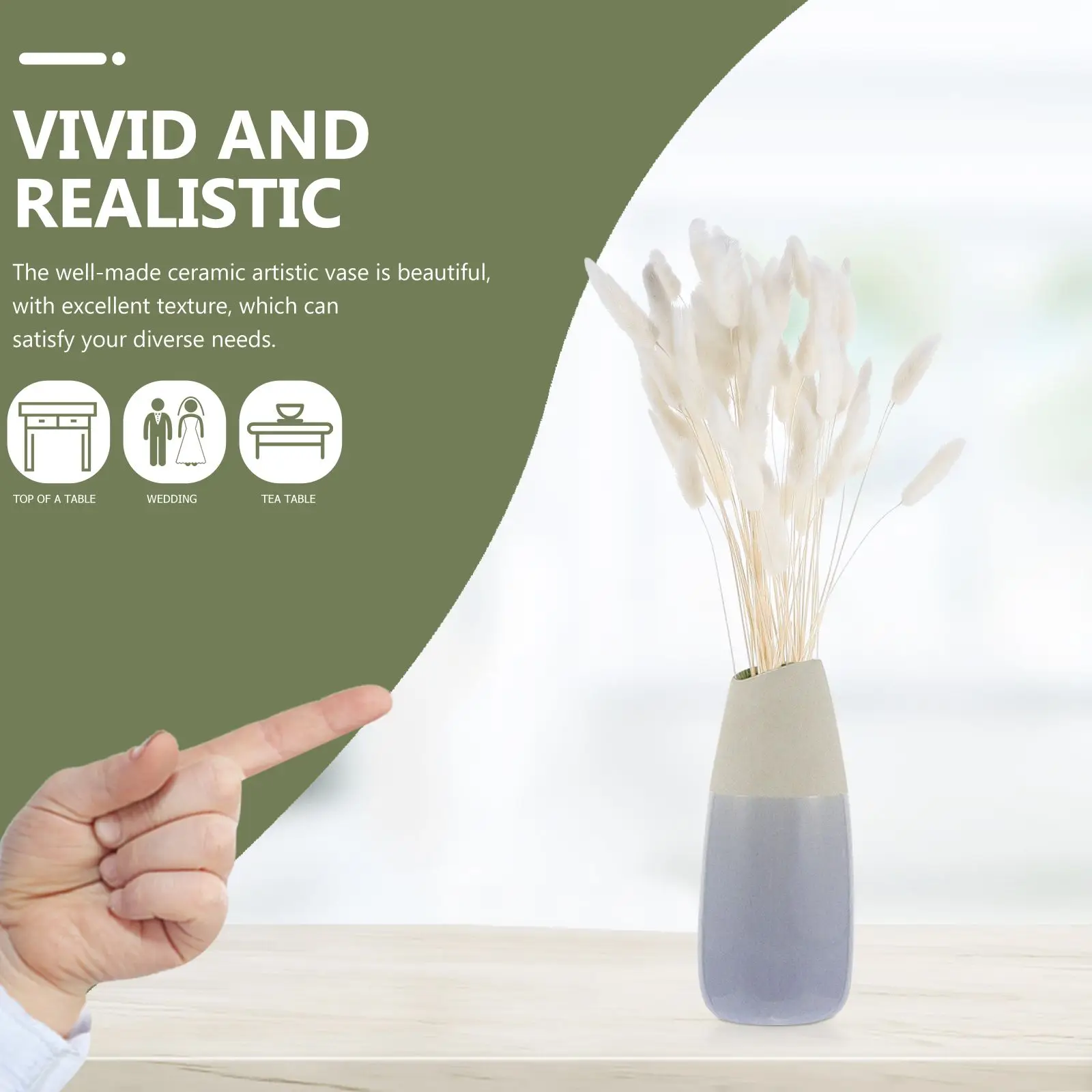 Bunch/60 Pcs Wedding Decoration Dried Grass Rabbit Tail Natural Plants Dried Flowers for Photography Flower Arrangement