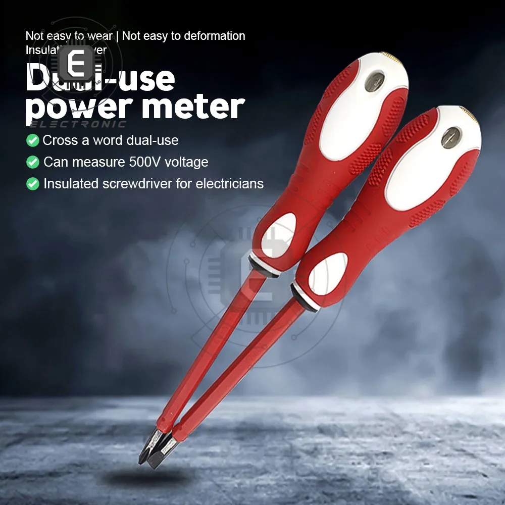 2-In-1 Dual Head Screwdriver Electrical Tester Pen 0-500V Voltage Detector Tool Screwdriver Tools Professional