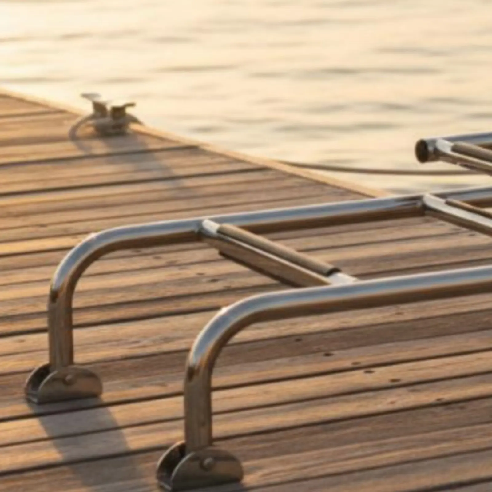 5 Sections 5 Step Boat Ladder Foldable Design Removable Folding Boat Ladder Hook Mount Corrosion Resistant for RV Owners, Marina