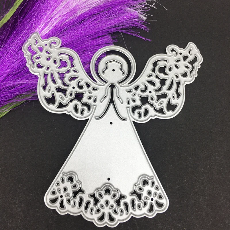 Kawaii Angel Etching Metal Cutting Dies DIY Scrapbooking Die Cutout Wedding Party Craft Card Embossing Decoration Stencils