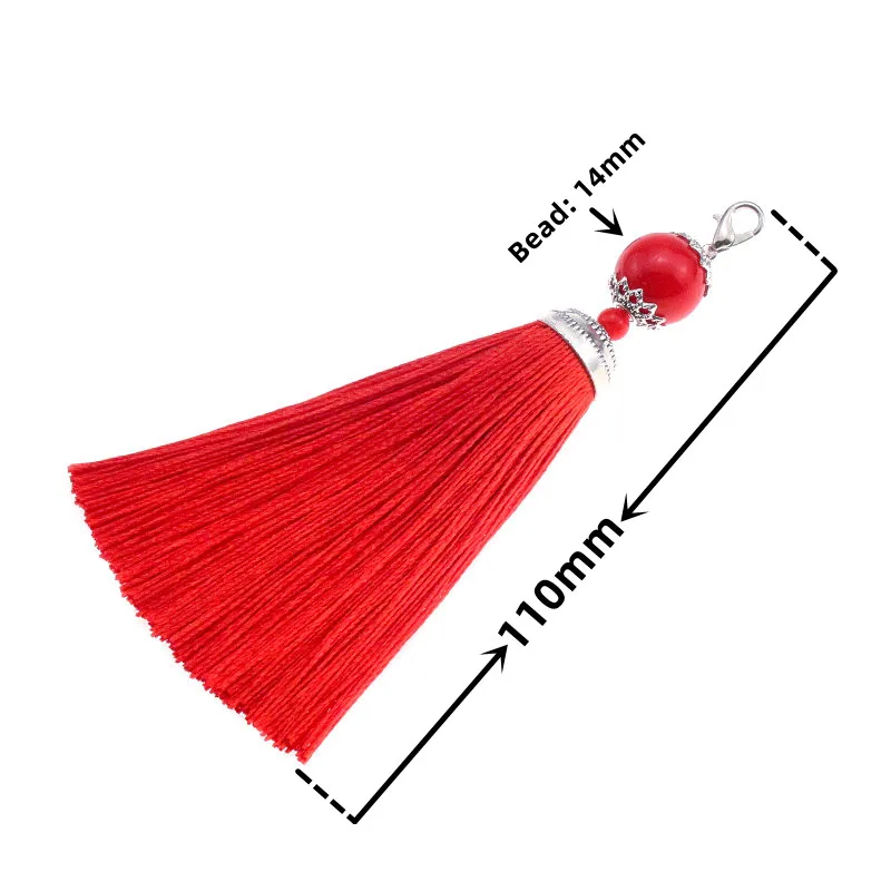 2Pcs Lobster Clasp Tassel Vertical Supple DIY Hat Clothing Package Key Chain Bag Findings Pendants Crafts Handmade Accessories