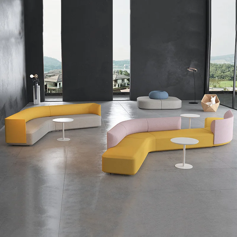 

Modern style creative office leisure L-shaped combination sofa