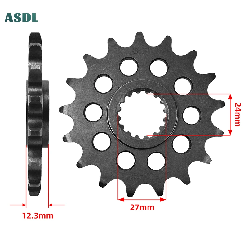 45T 17T Moto Avant et Arrière Pignon pour Suzuki GSX-R1000 A RA-L9 M0-M4 2019-2024 GSXR1000 R-L7 RZ-L7 R ZA-M1-M4 GSPoly 1000