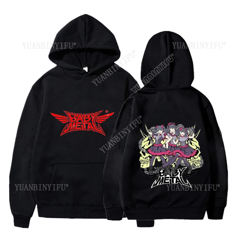 

Креативная мода в стиле панк в японском стиле Heavy Metal Idol Band BABYMETAL с принтом Y2K, осенняя и женская одежда, пуловеры с капюшоном