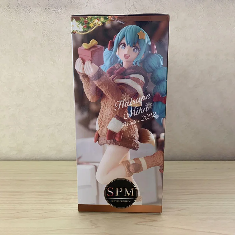 In Stock SEGA SPM Hatsune Miku Series Hatsune Miku Winte 2022 Ver. PVC 21CM Anime Action Figures Model Collection Toy