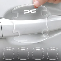 4Pcs Car Transparent Door Bowl Handle Protective Film Sticker for DACIA Logo Duster Spring Logan Sandero Jogger Lodgy Dokker