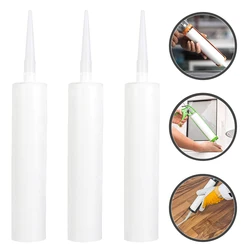 3pcs Caulk Caps Caulking Sealant Tube Empty Caulking Tube Refillable Sealant Caulking Tube Bottle Homesqueeze Caulking Pipes