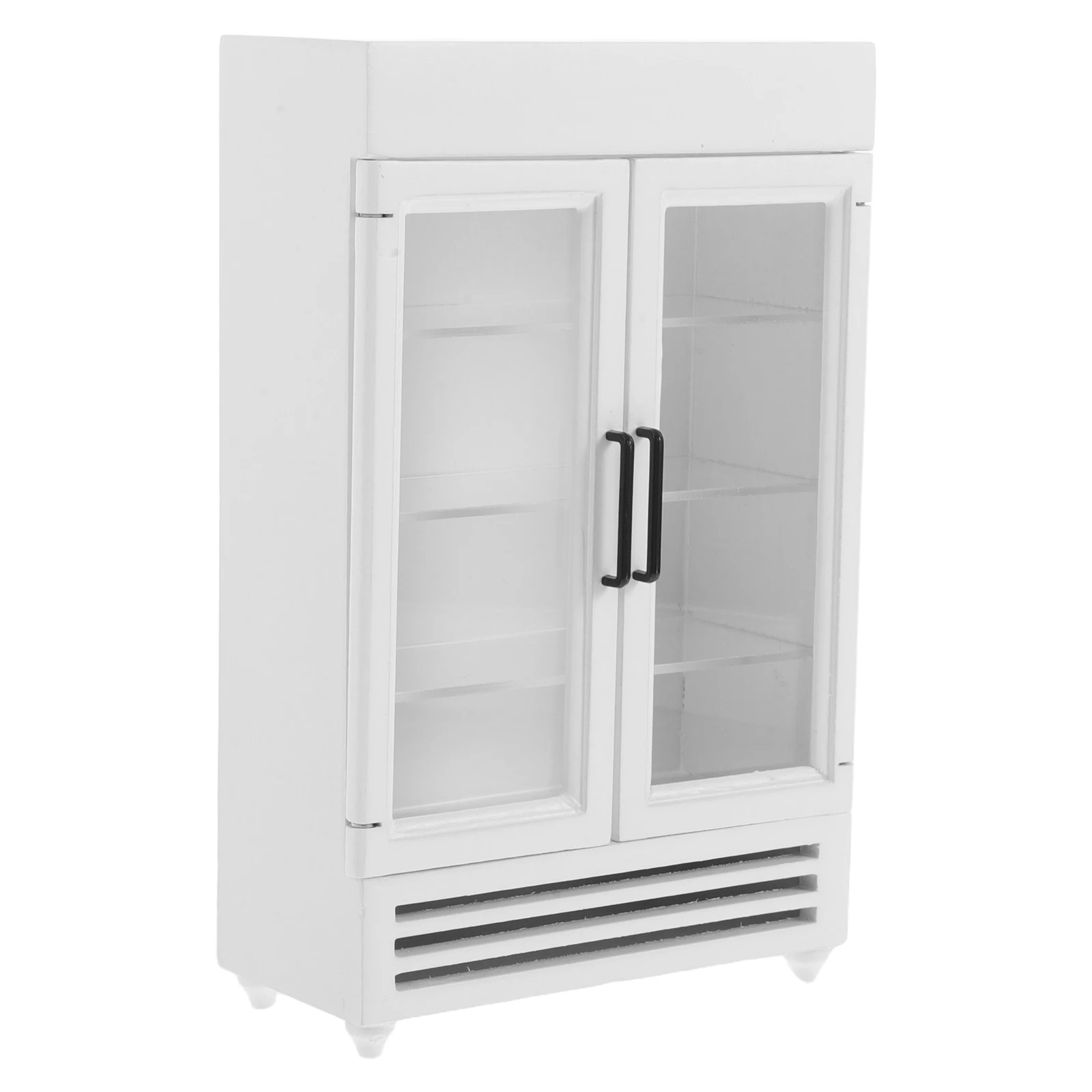 

1:12 Dollhouse Miniature Fridge Wooden Beverage Freezer Realistic Detailed Toy Kitchen Furniture Scenes Miniatures