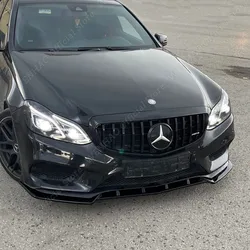 Maxton Style Front Bumper Lip Spoiler Splitter For Mercedes E W212 S212 E300 E400 AMG Line Facelift 2012-2016 Diffuser BodyKits