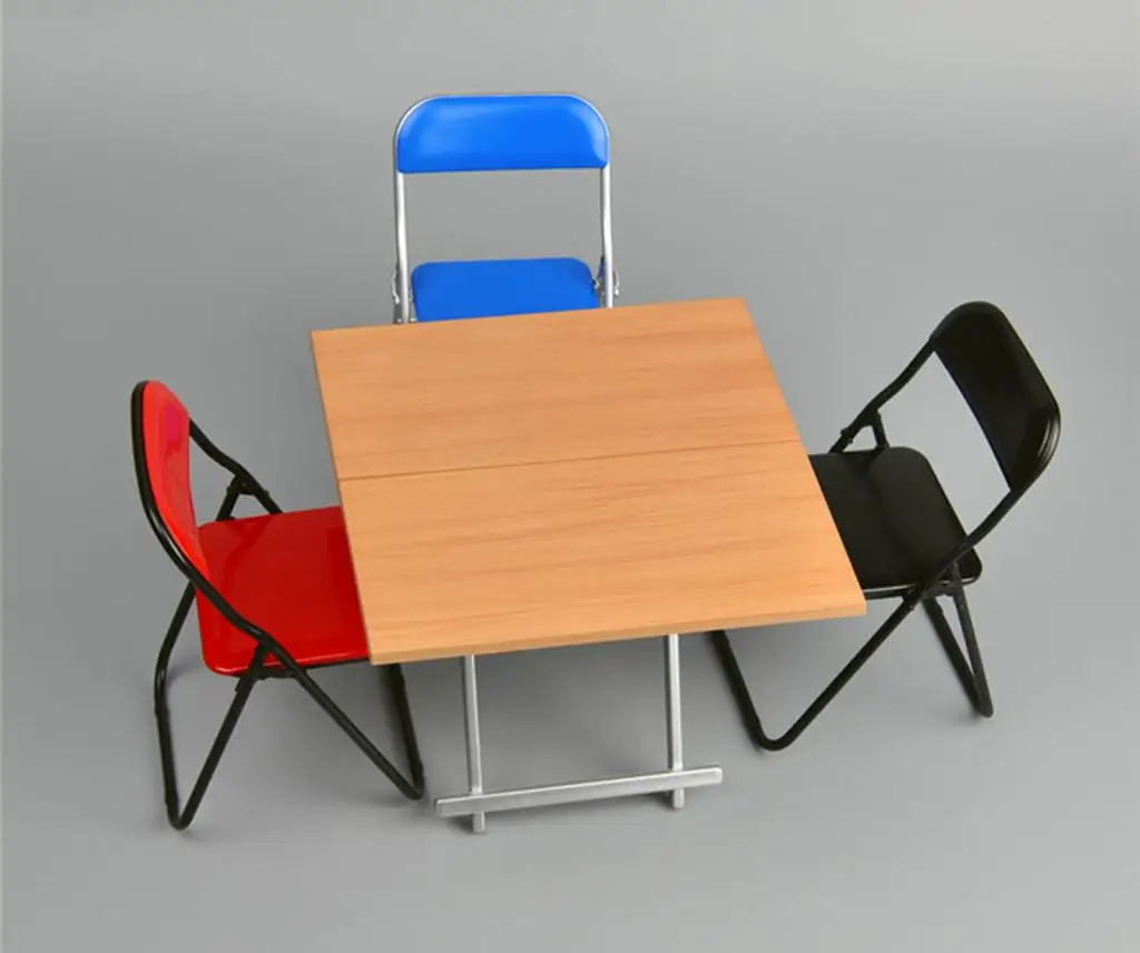 Scrivania pieghevole in miniatura 1/6 per figure da 12 pollici Fai finta di giocare con progetti fai-da-te