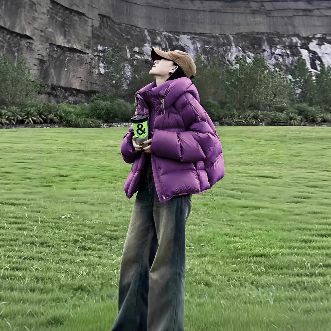 

Корейский повседневный Sle Faionable Long Sve с капюшоном на молнии, женский хлопковый топ Jaet Bread Color Blo, новый зимний топ