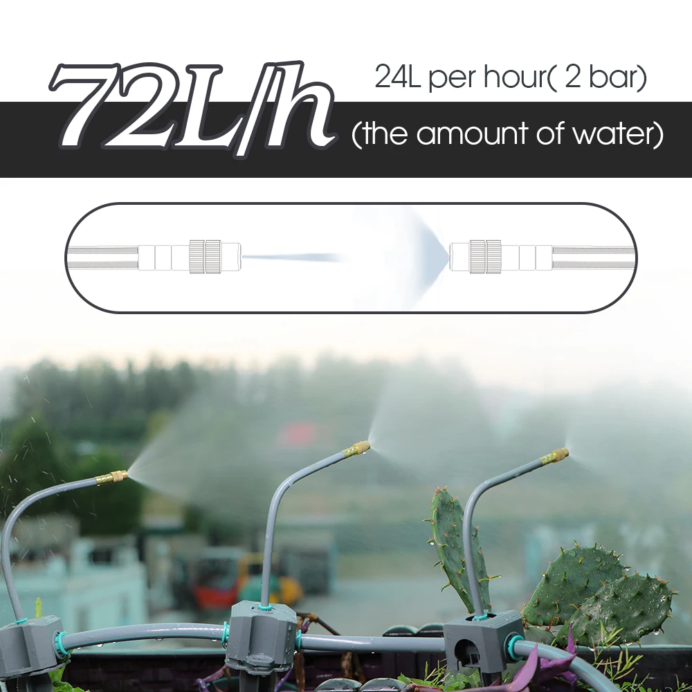 10M 20cm elastyczny System mgiełka do twarzy dysz do lato na świeże powietrze ogrodowego atomizujący zestaw do nawadniania chłodzący 3/8 \