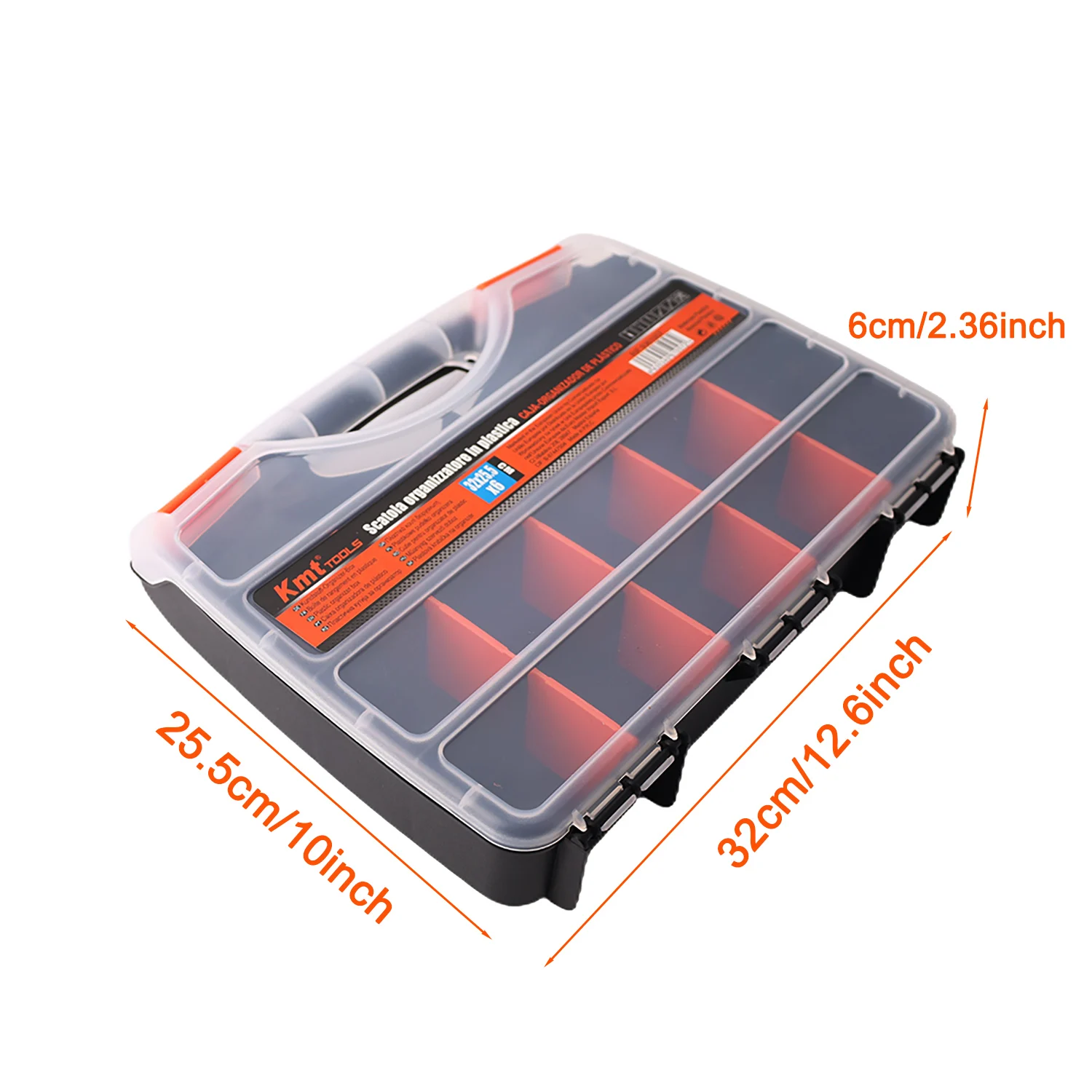 KMT 1pc Portable Plastic Container With Removable Compartment Box, Hand Tool Organizer Tray,8 Sizes for Choose