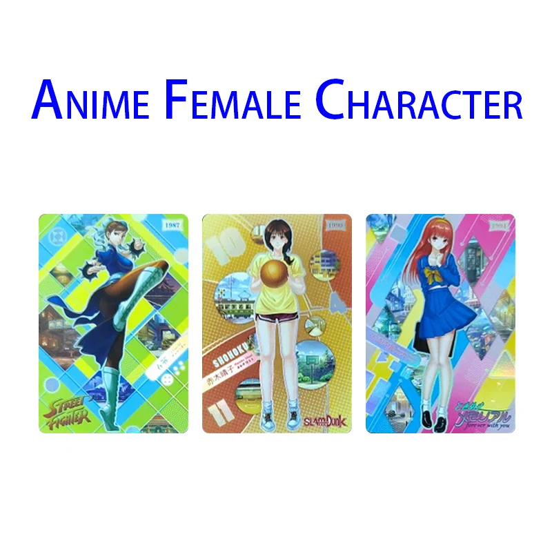 

3Pcs/set Anime Female Character Haruko Akagi Chun Li Homemade Board Game Card Bronzing Collection Card Kids Toys Christmas Gift