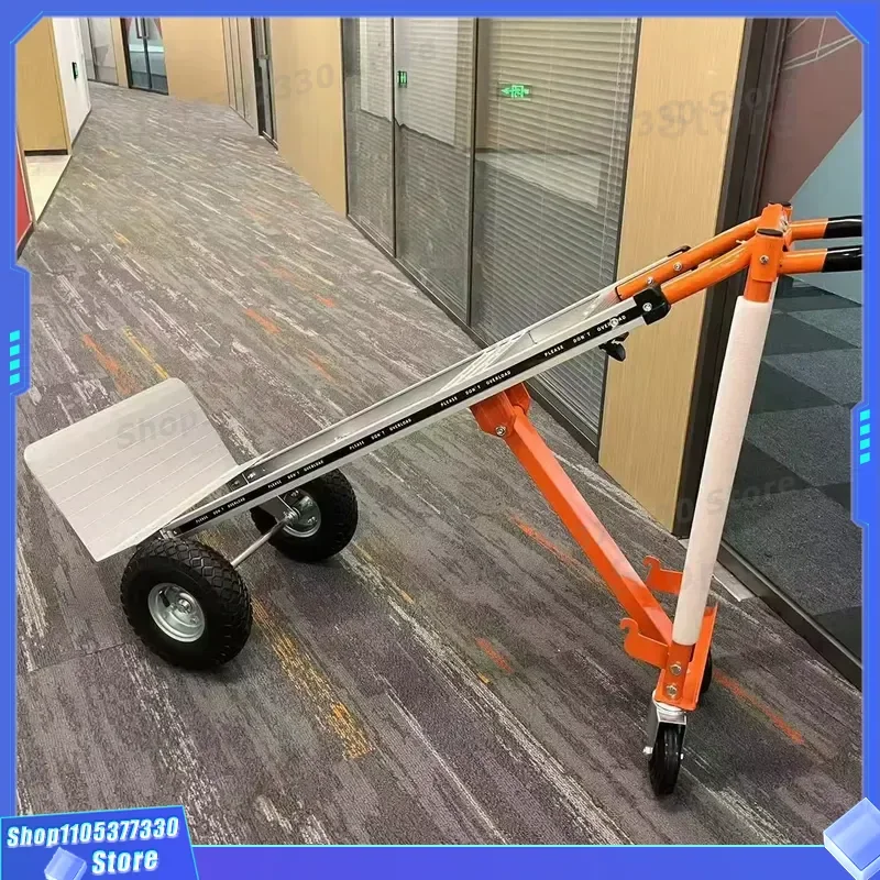 350kg Aluminum Folding Trolley 3 in 1 Multi Function Hand Truck with Air Cushion Wheels Heavy Duty Cart for Moving Goods