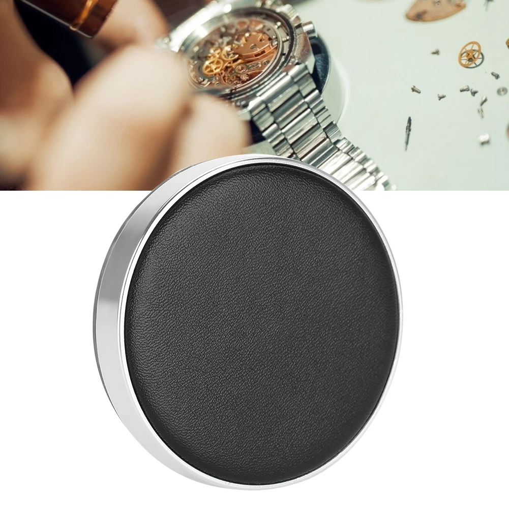 1pc Watch Movement Casing Cushion Leather Protective Pad Holder for Watchmaker Watch Part Glass Repair Battery Change Tool