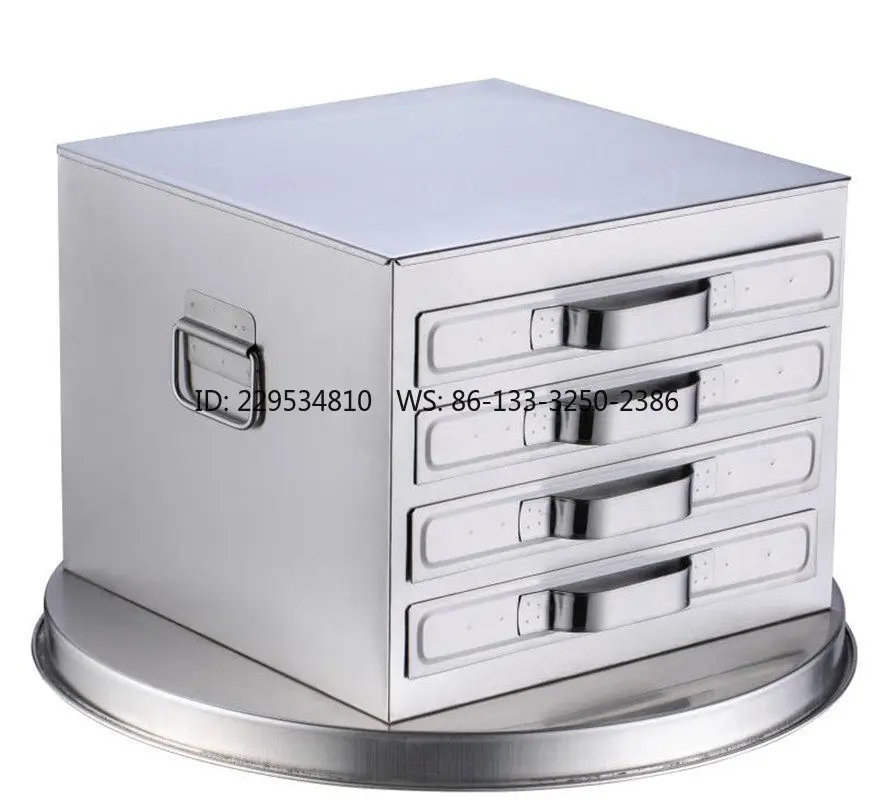 Commercial large four-grid rice noodle machine drawer type thickened stainless steel steaming plate rice noodle furnace