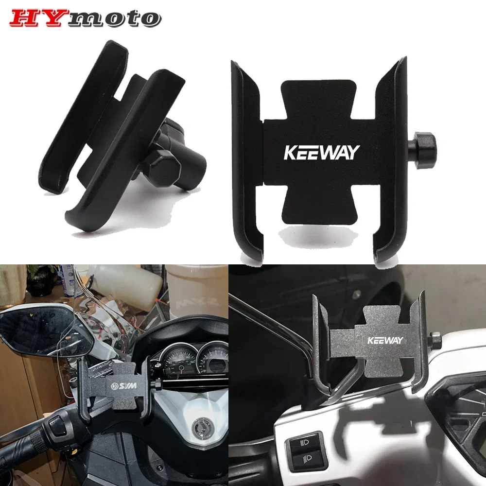 Motorcycle CNC Accessories Handlebar Mobile Phone Holder GPS Stand Bracket For Keeway SR125 TX 125 200 Vieste 300 RKR RKV RKF 12