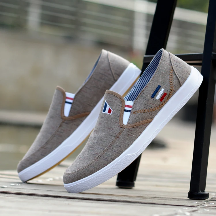 Summer & Spring Men Canvas Shoes Fashion Sports Casual Slip-On Light Sneakers Size 39-44