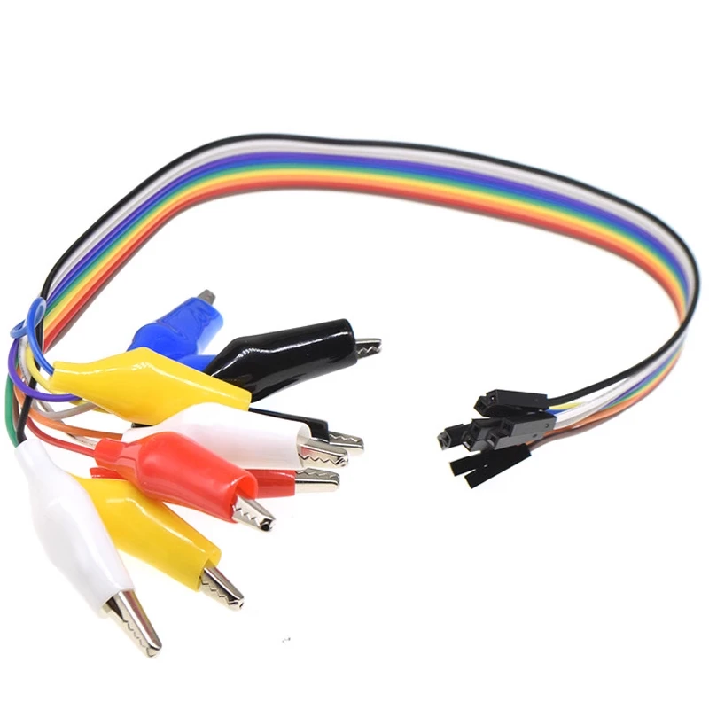 Color DuPont wire with crocodile clip DuPont male and female head to crocodile clip wire test clip wire connection wire