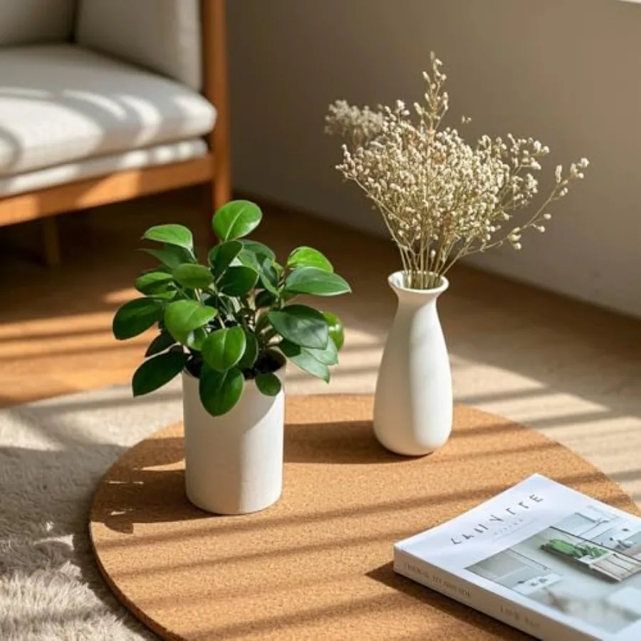 10 قطعة 7.5 بوصة الفلين الركيزة الفلين الوقايات النباتية 3 8 بوصة سميكة مستديرة الفلين الوقايات مقاومة للحرارة الفلين منصات ساخنة للأطباق الساخنة