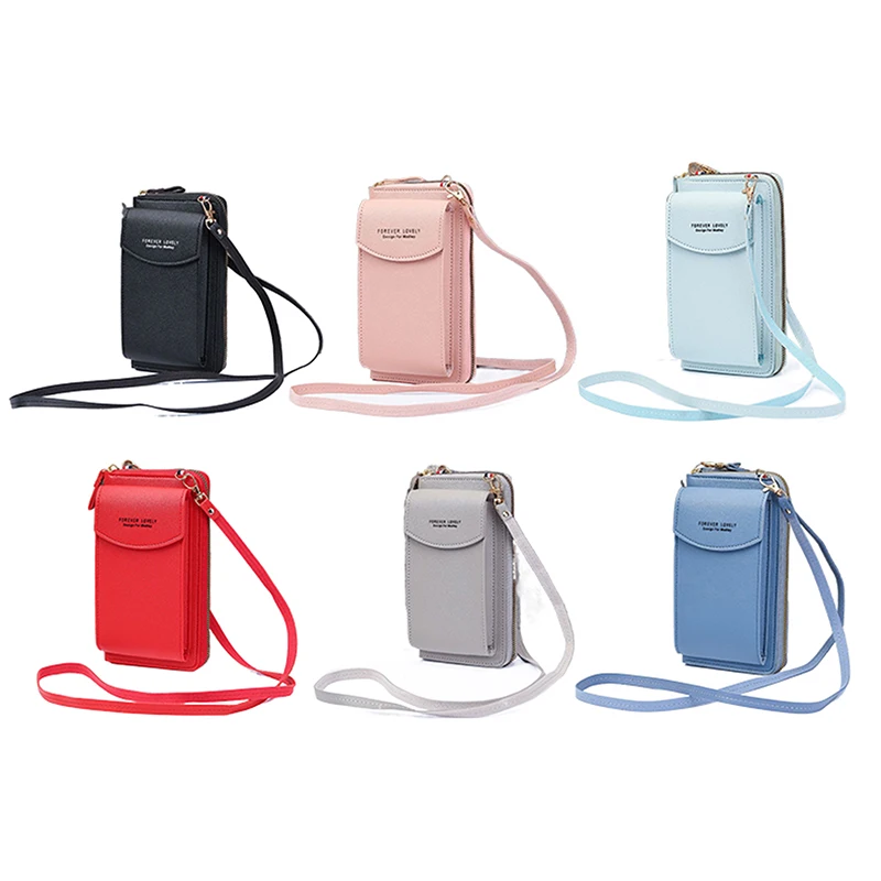 Fashion Single Shoulder Crossbody Cell Phone Bag Mini Versatile Satchel Multi Card Position Card Bag Purse