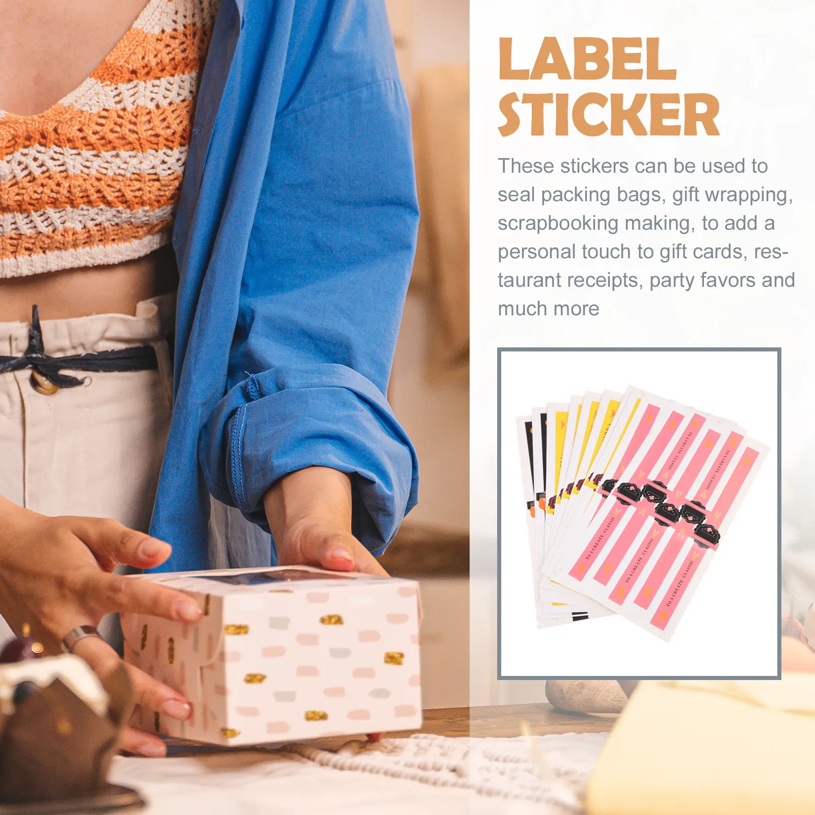 50 ชิ้นสติกเกอร์กาวในตัวสีชมพู - Kitchen.Baking Labels บทวิจารณ์และราคา